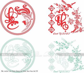 file vector cnc laser lieng tet khac dua hau tet 58