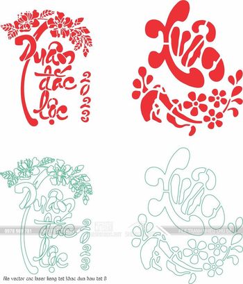 file vector cnc laser lieng tet khac dua hau tet 8