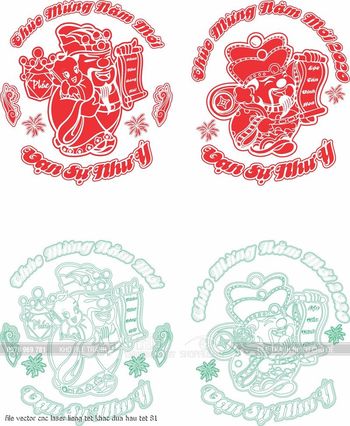 file vector cnc laser lieng tet khac dua hau tet 81