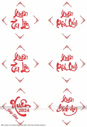 file vector cnc laser lieng tet khac dua hau tet thu phap 5