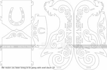 file vector cnc laser trang tri le giang sinh noel decor 10