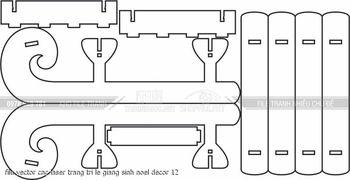 file vector cnc laser trang tri le giang sinh noel decor 12