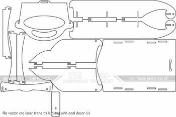 file vector cnc laser trang tri le giang sinh noel decor 14