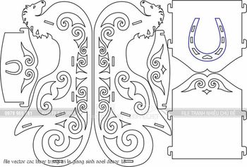 file vector cnc laser trang tri le giang sinh noel decor 15