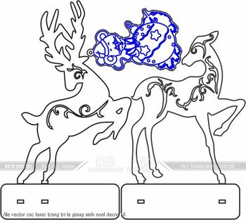 file vector cnc laser trang tri le giang sinh noel decor 16