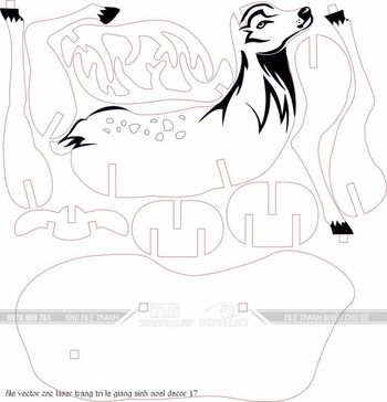 file vector cnc laser trang tri le giang sinh noel decor 17