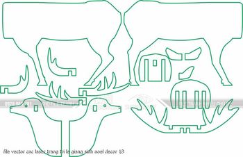 file vector cnc laser trang tri le giang sinh noel decor 18