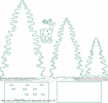 file vector cnc laser trang tri le giang sinh noel decor 19