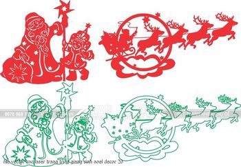 file vector cnc laser trang tri le giang sinh noel decor 20