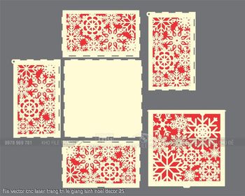 file vector cnc laser trang tri le giang sinh noel decor 25