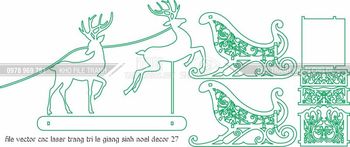 file vector cnc laser trang tri le giang sinh noel decor 27