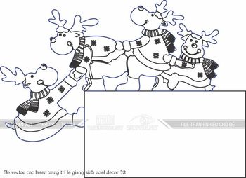 file vector cnc laser trang tri le giang sinh noel decor 28