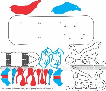 file vector cnc laser trang tri le giang sinh noel decor 29