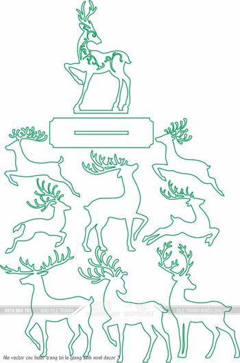 file vector cnc laser trang tri le giang sinh noel decor 3