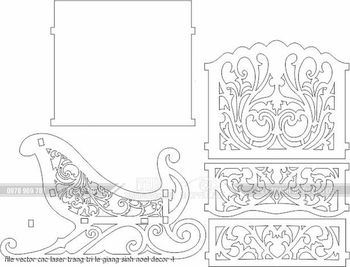 file vector cnc laser trang tri le giang sinh noel decor 4