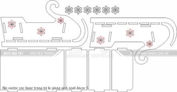 file vector cnc laser trang tri le giang sinh noel decor 5