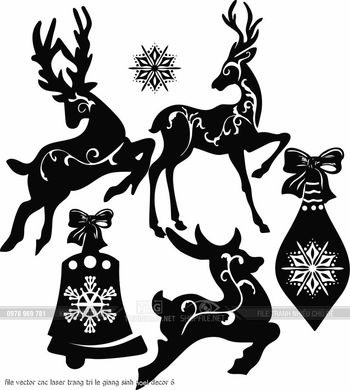 file vector cnc laser trang tri le giang sinh noel decor 6