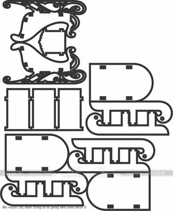 file vector cnc laser trang tri le giang sinh noel decor 8