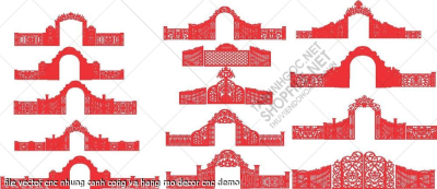 file vector cnc cong cuoi nhung canh cong va hang rao decor cnc