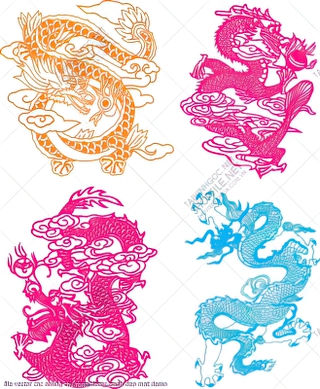 file vector cnc nhung chu rong decor tranh dep mat