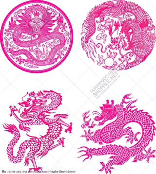 file vector cnc ring phuong trang tri nghe thuat