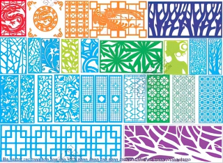 file vector cnc tong hop hoa van vach ngan dang cap ngan cach cac khu vuc trong phong