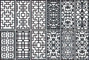 file vector cnc top hop chi tiet trang tri vach ngan decor nha cua