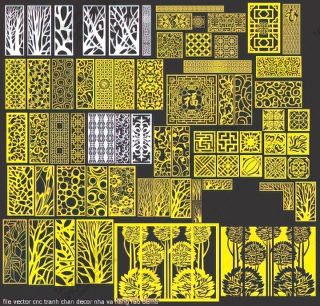 file vector cnc tranh chan decor nha va hang rao