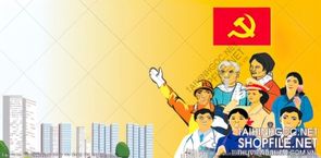 file vector corel tranh co dong xay dung dat nuoc