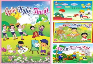 file vector goc nghe thuat tre mam non tranh tre em