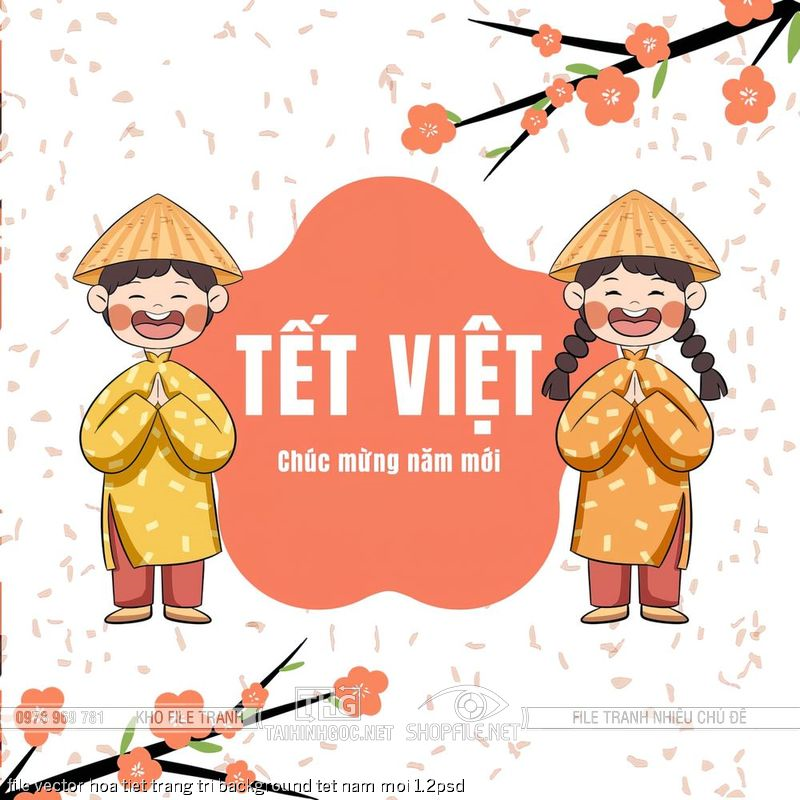 file vector hoa tiet trang tri background tet nam moi 1.2