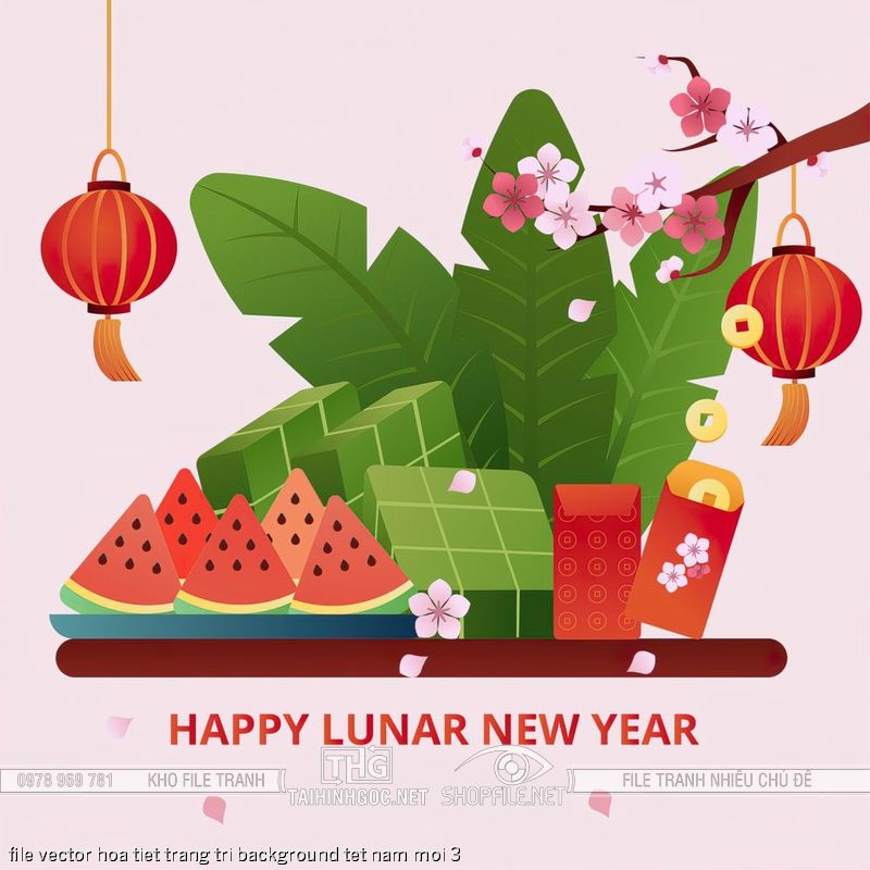 file vector hoa tiet trang tri background tet nam moi 3