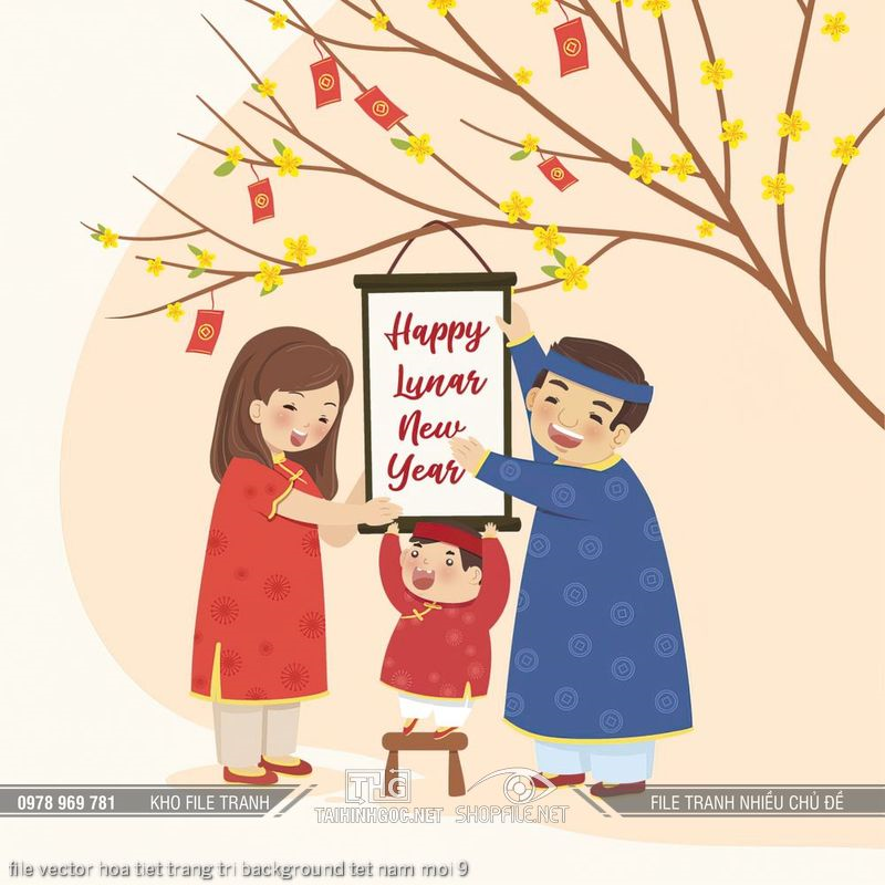 file vector hoa tiet trang tri background tet nam moi 9