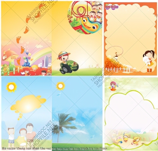 file vector khung nen nhan khu vuc hoc tap cuar be con tranh tre em