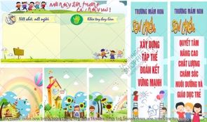 file vector mam non tranh nghe thuat xay dung tap the doan ket truong mam non tranh tre em