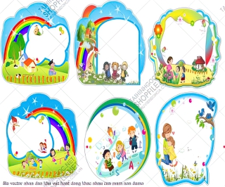 file vector nhan dan khu vuc hoat dong khac nhau cua mam non