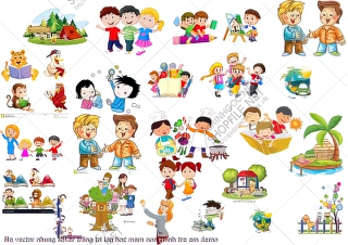 file vector nhung stiker trang tri lop hoc mam non tranh tre em