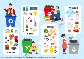 file vector phan loai rac hinh anh co dong vut rac dung noi quy dinh