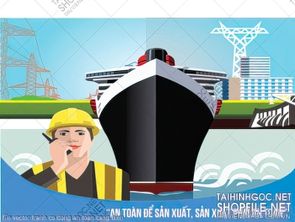 file vector tranh co dong an toan cang bien