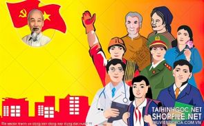 file vector tranh co dong van dong xay dung dat nuoc vy