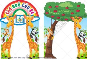 file vector tranh mau giao cong khu vui choi cho que cua be