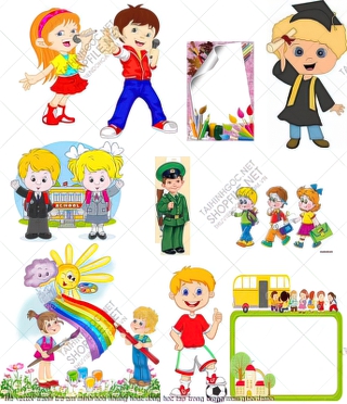 file vector tranh hoat dong hoc tap trong tuong mau giao