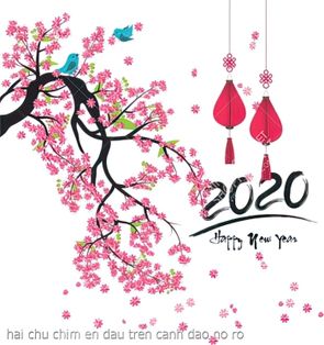 hai chu chim en dau tren canh dao no ro