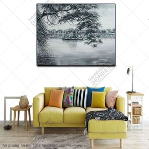 tranh ha noi ho guong ha noi 17 2 ho