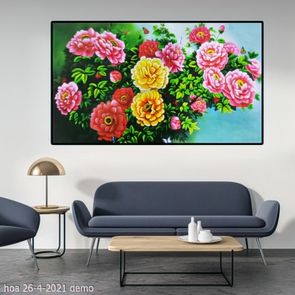 tranh hoa mau don 26 4 2021