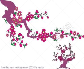 hoa dao nam moi tan xuan 2023 file vector
