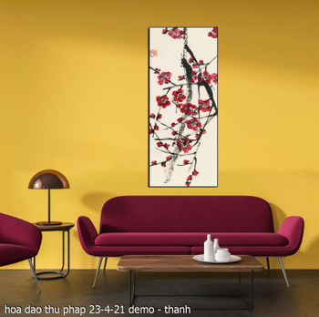 hoa dao thu phap 23 4 21  thanh