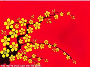 hoa mai ve chao xuam moi file vector