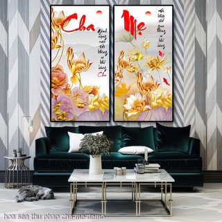 hoa sen thu phap cha me