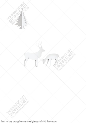 huu va cay thong banner noel giang sinh file vector
